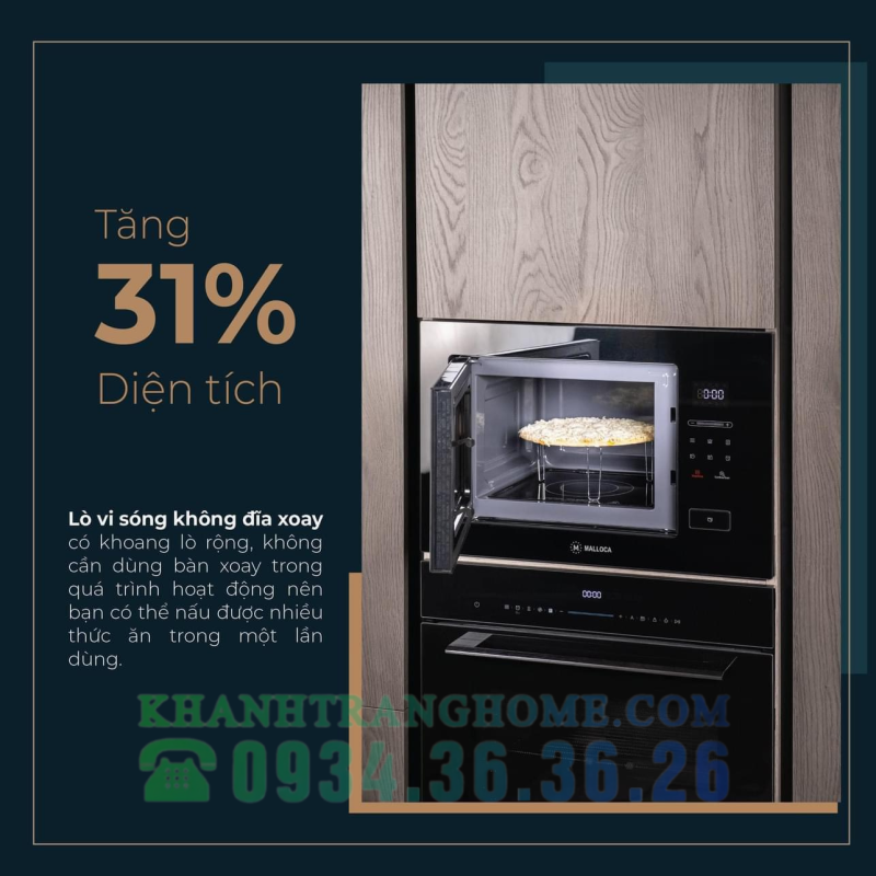 Đánh giá lò vi sóng âm tủ MALLOCA MW-925BF có tốt không?