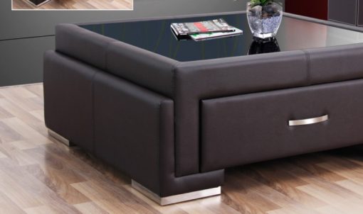 BÀN SOFA DA BÒ MẶT KÍNH FUTURE MODEL T5