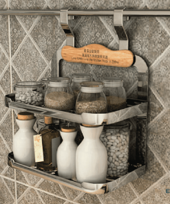 Giá gia vị 2 tầng treo ngoài nan dẹt Euronox EN1