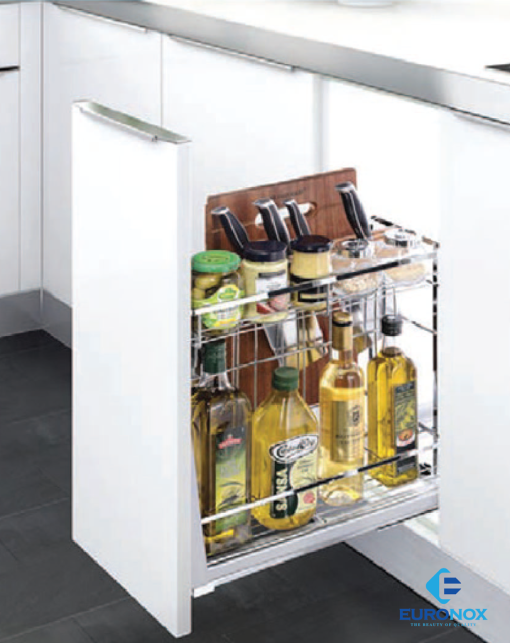 Giá dao thớt chai lọ đa năng nan dẹt Inox SUS304HL Euronox EU2.40.304