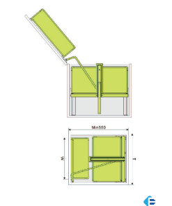 Tủ kho hộp cánh mở 2 tầng Euronox EU1-260 - 5 Tủ kho hộp cánh mở 2 tầng Euronox EU1-260