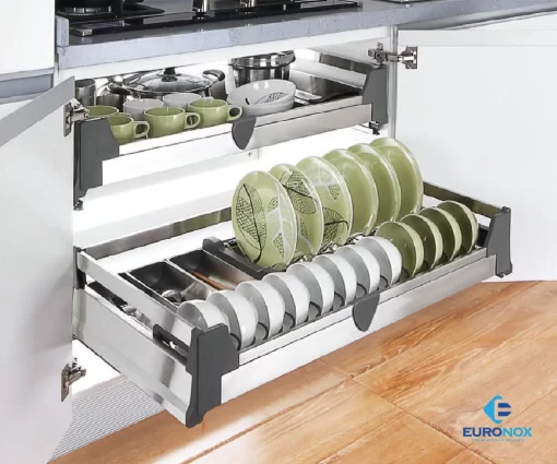 Giá bát đĩa inox đáy đặc âm tủ Euronox EU1.B70