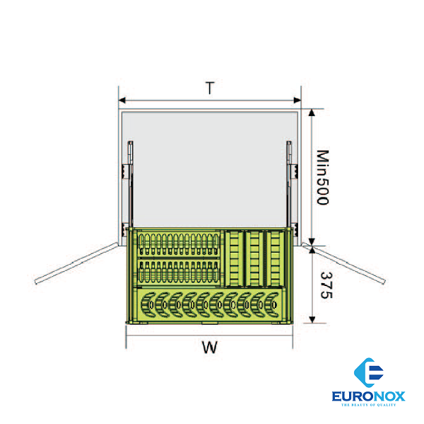 Giá bát đĩa inox đáy đặc âm tủ Euronox EU1.B80