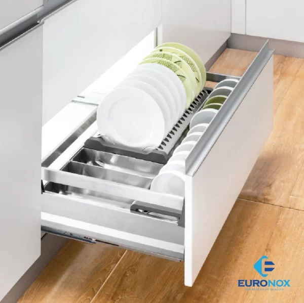 Giá bát đĩa inox đáy đặc gắn cánh Euronox EU1.B80M
