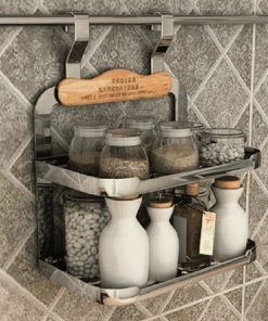 Giá gia vị 2 tầng treo ngoài nan dẹt Euronox EN1 - 7 Giá gia vị 2 tầng treo ngoài nan dẹt Euronox EN1