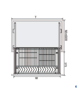 Giá xoong nồi bát dĩa đa năng nan dẹt Euronox EU2.70 - 7 Giá xoong nồi bát dĩa đa năng nan dẹt Euronox EU2.60