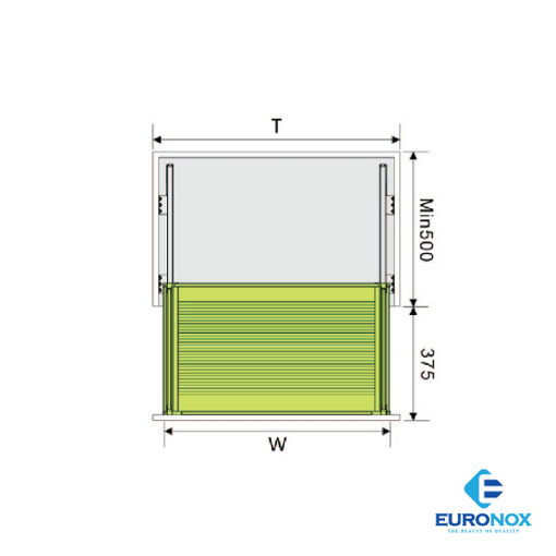 Giá xoong nồi inox đáy đặc gắn cánh Euronox EU1.75M