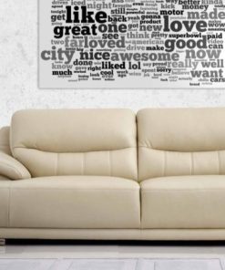 SOFA BĂNG DA BÒ FUTURE MODEL 7036 (MÀU KEM)