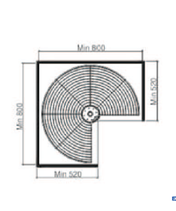 Mâm xoay góc 3/4 Euronox EU3-270A - 9 Mâm xoay góc 3/4 Euronox EU3-270B.304