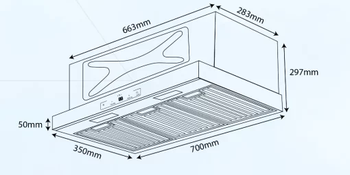 Máy hút mùi âm tủ Kocher Tubo SerieS X Model X350D - 3