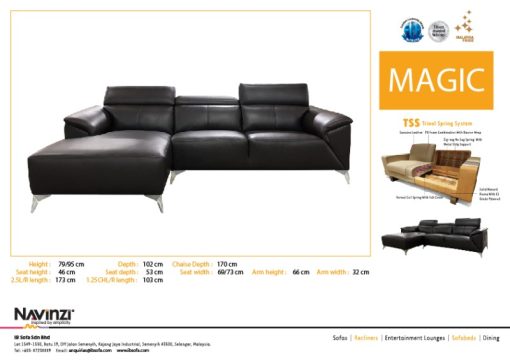 SOFA DA BÒ NAVINZI MAGIC CHỮ L BÊN TRÁI