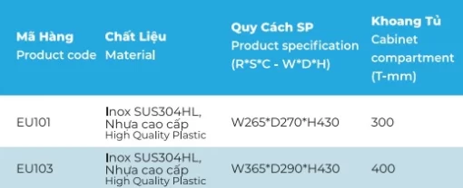 Thùng đựng rác thông minh Euronox EU.103