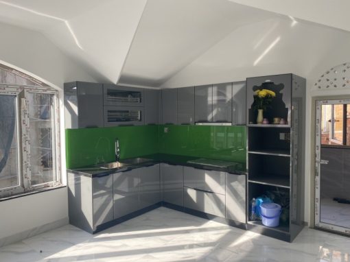 Tủ bếp inox cánh kính - 1