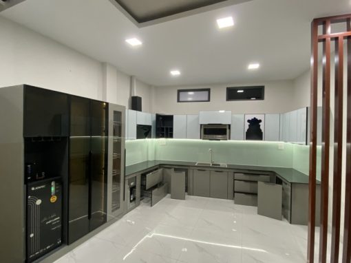 Tủ bếp inox cánh kính - 13