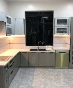 TỦ BẾP INOX CÁNH KÍNH TỦ DƯỚI