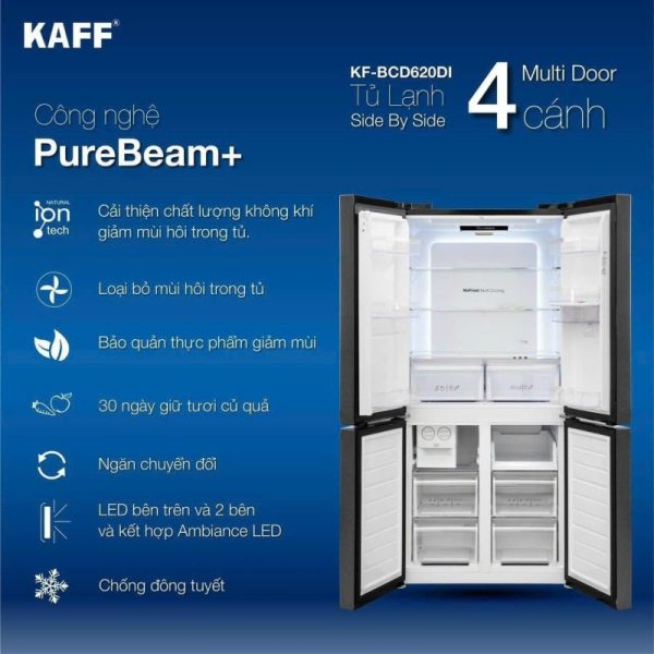 Tủ lạnh Side By Side KAFF KF-BCD620DI - 3