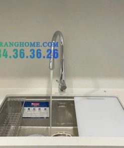 CHẬU RỬA BÁT CHỐNG XƯỚC PHONG CÁCH NHẬT KONOX TARI 7648SR - 28 CHẬU RỬA BÁT CHỐNG XƯỚC PHONG CÁCH NHẬT KONOX TARI 7648SR - 27