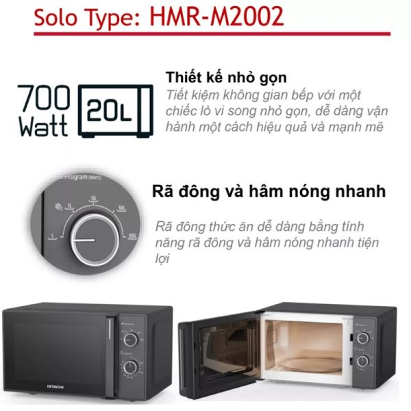 Lò vi sóng Hitachi 20 lít HMR-M2002 - 3
