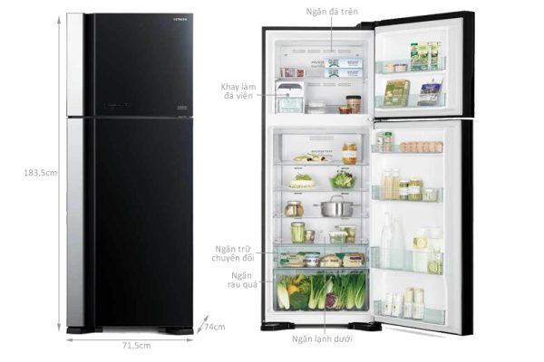Tủ Lạnh Hitachi Inverter 450 Lít R-FG560PGV8 GBK - 3