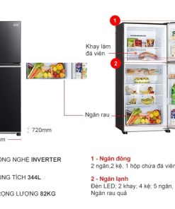 Tủ lạnh Inverter 344 lít Mitsubishi Electric MR-FX43EN-GBK-V - 18 Tủ lạnh Inverter 344 lít Mitsubishi Electric MR-FX43EN-GBK-V - 17