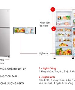 Tủ lạnh Inverter 344 lít Mitsubishi Electric MR-FX43EN-GSL-V - 15