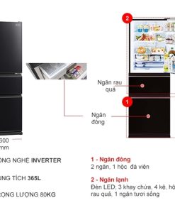 Tủ lạnh Inverter 365 Lít Mitsubishi MR-CGX46EN-GBK-V - 24 Tủ lạnh Inverter 365 Lít Mitsubishi MR-CGX46EN-GBK-V - 23