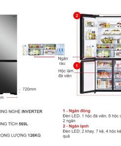 Tủ lạnh Hitachi Inverter 569 lít R-WB640VGV0X MIR - 26 Tủ lạnh Hitachi Inverter 569 lít R-WB640VGV0X MIR - 25