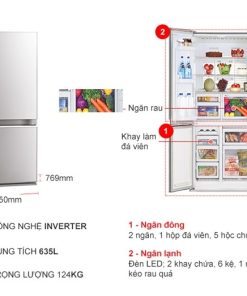Tủ lạnh Inverter 635 lít Mitsubishi Electric MR-LA78ER-GSL-V - 18 Tủ lạnh Inverter 635 lít Mitsubishi Electric MR-LA78ER-GSL-V - 17