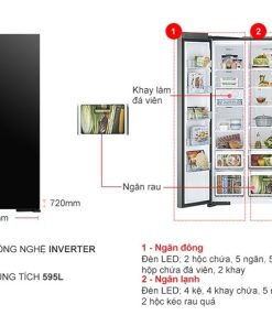 Tủ Lạnh Hitachi Inverter 595 Lít R-S800PGV0 GBK - 21
