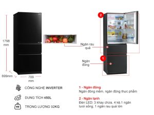 Tủ lạnh Inverter 450 lít Mitsubishi Electric MR-CGX56EP-GBK-V - 21