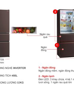 Tủ lạnh Inverter 450 lít Mitsubishi Electric MR-CGX56EP-GBR-V - 19