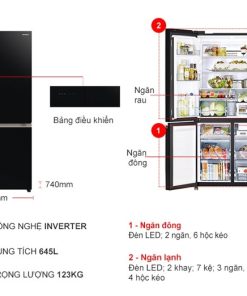 Tủ lạnh Hitachi Inverter 645 lít R-WB700VGV2 GBK - 23