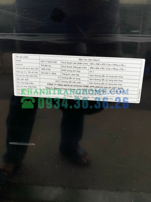 Máy rửa chén độc lập Hitachi HDF-F158CVGB - 41