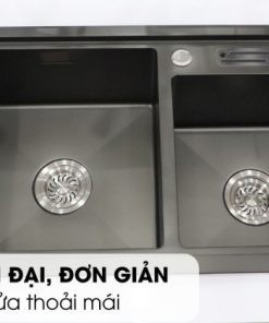 Chậu rửa chén Inox 2 hộc Ecalite ESD-8245HB - 19
