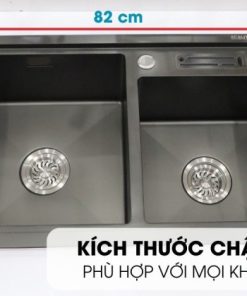Chậu rửa chén Inox 2 hộc Ecalite ESD-8245HB