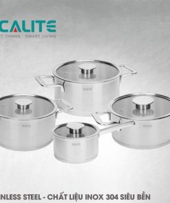 Bộ nồi Inox cao cấp 6 món Ecalite EKW-SA0808
