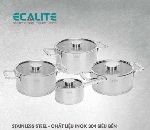 Bộ nồi Inox cao cấp 6 món Ecalite EKW-SA0808