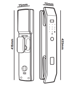 Khóa vân tay Hubert HB CG26 Black App wifi - 6 Khóa vân tay Hubert HB CG26 Black App wifi - 5