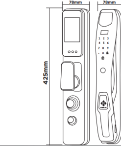 Khóa cửa vân tay Hubert HB CG27 Face ID - 9