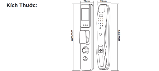 Khóa cửa vân tay Hubert HB CG27 Face ID - 3