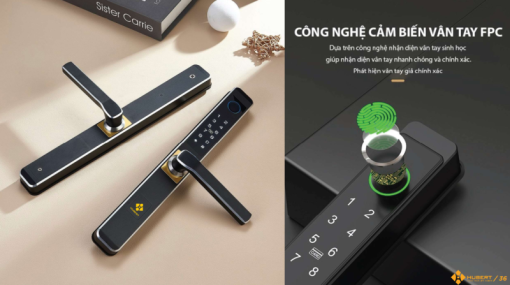 Khóa điện tử cửa nhôm Hubert HB CNI3 EU App wifi chống nước - 5