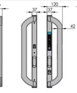 Khoá cửa nhôm HUBERT HB CNI8 EU GOLD 24K - 8 Khoá cửa nhôm HUBERT HB CNI8 EU GOLD 24K - 7