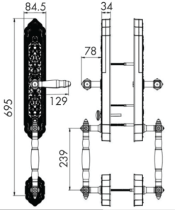 Khoá điện tử Hubert Đại Sảnh HB DS79F Gold - 7