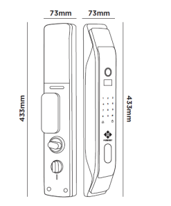 Khoá điện tử Cửa Gỗ Hubert HB CG87 Copper - 11