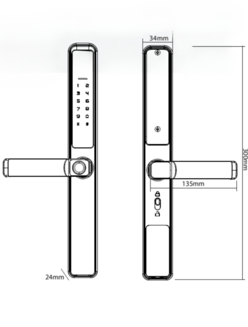Khóa điện tử Hubert HB CN21 Black - 3