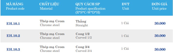 Bản lề giảm chấn lắp nhanh pittong nhỏ Euronox EH.10.2