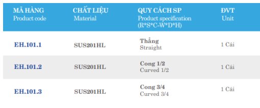 Bản lề mở 170° Euronox EH.170.3