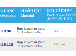 Tay nắm Euronox ENH19.128 - 6 Tay nắm Euronox ENH19.96