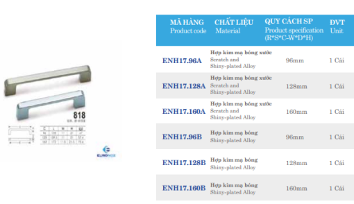 Tay nắm Euronox ENH17.128B