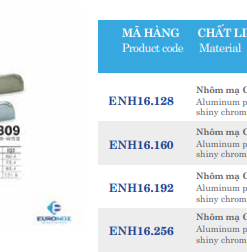 Tay nắm nhôm Euronox ENH16.256 - 5 Tay nắm nhôm Euronox ENH16.128